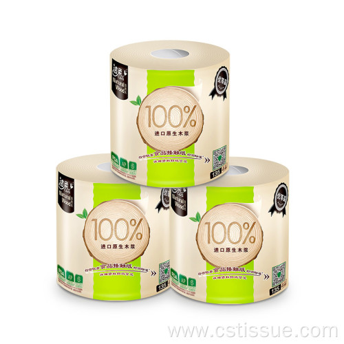 Natural Wood 100% Virgin Wood Pulp Toilet Tissue